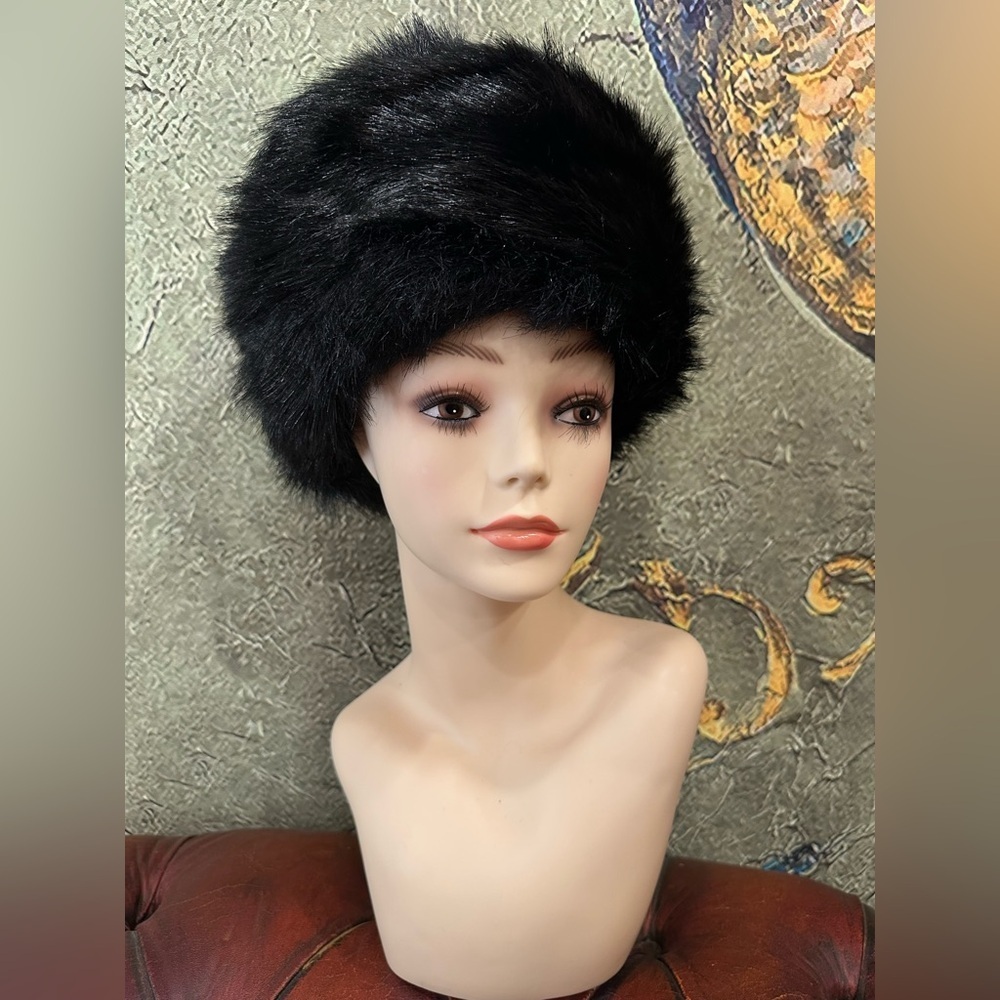 Faux Fur Cossack Winter Hat - Jet Black